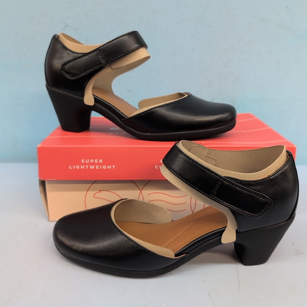 Easy Spirit Casity Mary Jane Women's Heel Pumps US 8.5 W Black